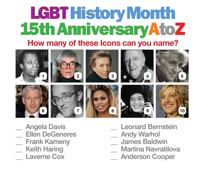 It's Backthe LGBT History Month Quiz